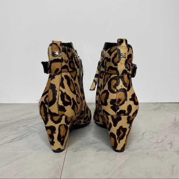 New! Sam Edelman Mandi Leopard Print Bootie 7.5M - Picture 3 of 13